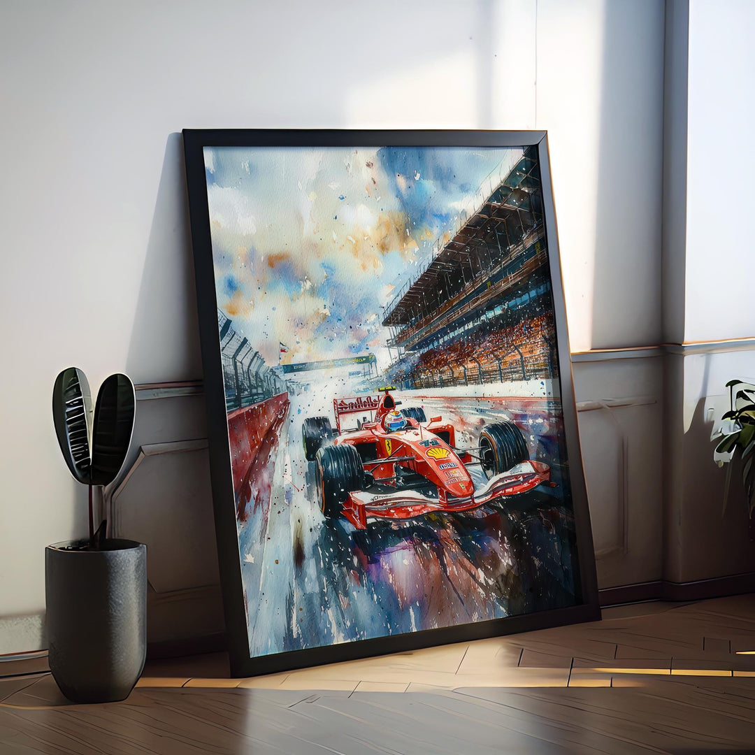 Silverstone Watercolor Poster Wall Art Silverstone Wall Hanging Home Décor Silverstone Gift Art Lovers United Kingdom Wall Art