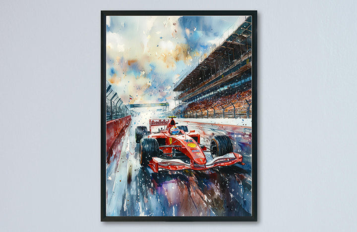 Silverstone Watercolor Poster Wall Art Silverstone Wall Hanging Home Décor Silverstone Gift Art Lovers United Kingdom Wall Art