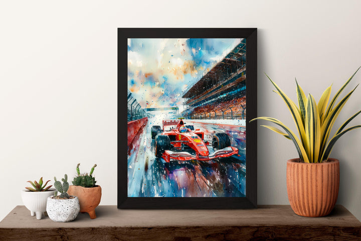 Silverstone Watercolor Poster Wall Art Silverstone Wall Hanging Home Décor Silverstone Gift Art Lovers United Kingdom Wall Art