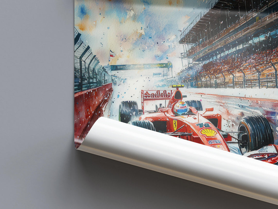 Silverstone Watercolor Poster Wall Art Silverstone Wall Hanging Home Décor Silverstone Gift Art Lovers United Kingdom Wall Art