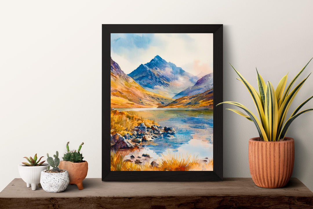 Snowdonia Watercolor Poster Wall Art Snowdonia Wall Hanging Home Décor Snowdonia Gift Art Lovers United Kingdom Wall Art