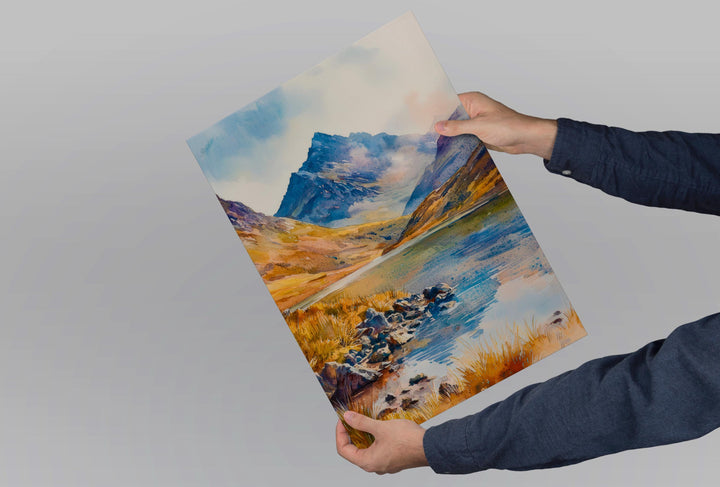 Snowdonia Watercolor Poster Wall Art Snowdonia Wall Hanging Home Décor Snowdonia Gift Art Lovers United Kingdom Wall Art