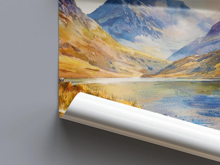 Snowdonia Watercolor Poster Wall Art Snowdonia Wall Hanging Home Décor Snowdonia Gift Art Lovers United Kingdom Wall Art