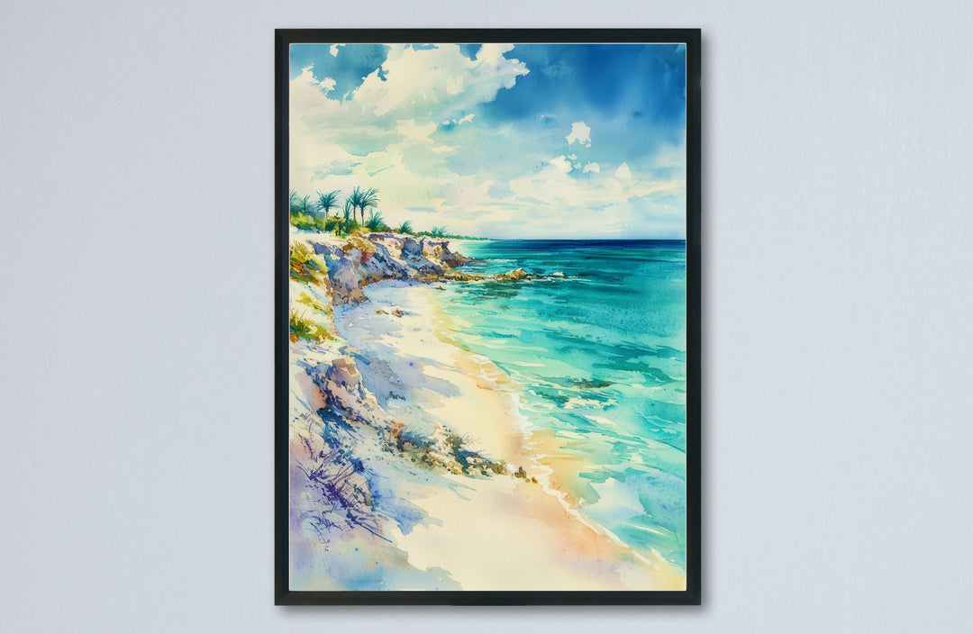 Turks and Caicos Watercolor Poster Wall Art Turks and Caicos Wall Hanging Home Décor Turks and Caicos Gift Art Lovers Turks and Caicos Art