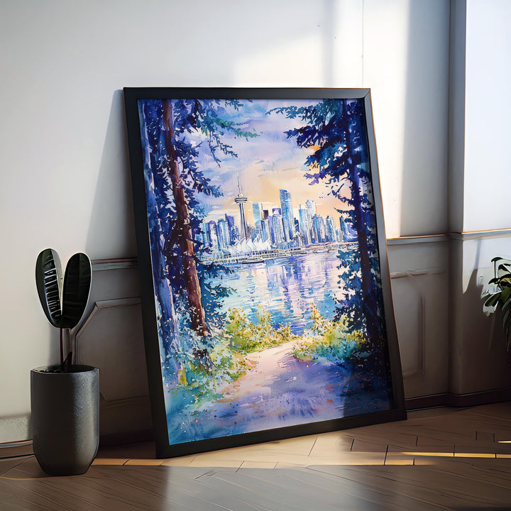 Vancouver Watercolor Poster Wall Art Vancouver Wall Hanging Home Décor Vancouver Gift Art Lovers Canada Wall Art