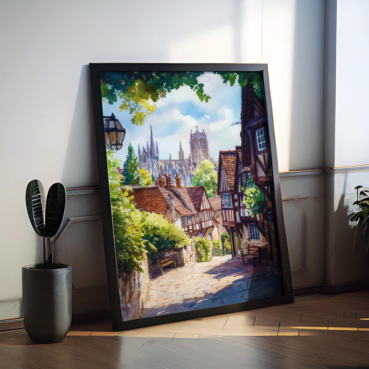 Winchester Watercolor Poster Wall Art Winchester Wall Hanging Home Décor Winchester Gift Art Lovers United Kingdom Wall Art