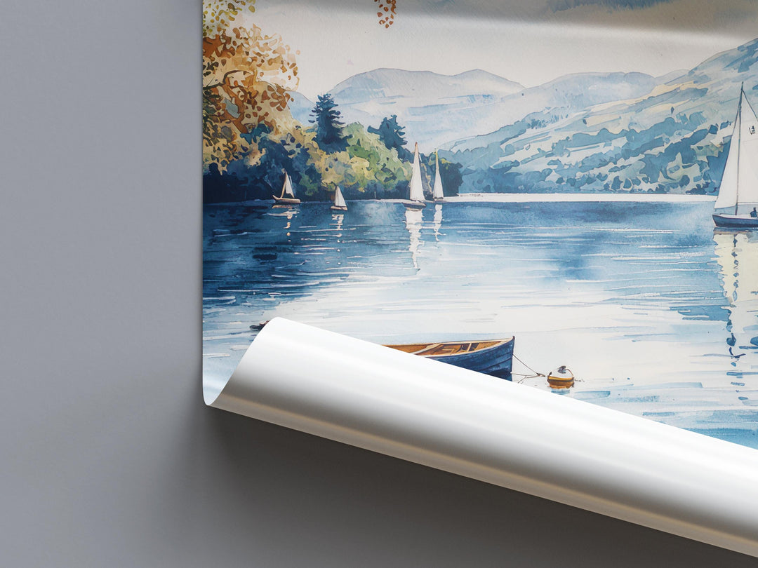 Windermere Watercolor Poster Wall Art Windermere Wall Hanging Home Décor Windermere Gift Art Lovers United Kingdom Wall Art