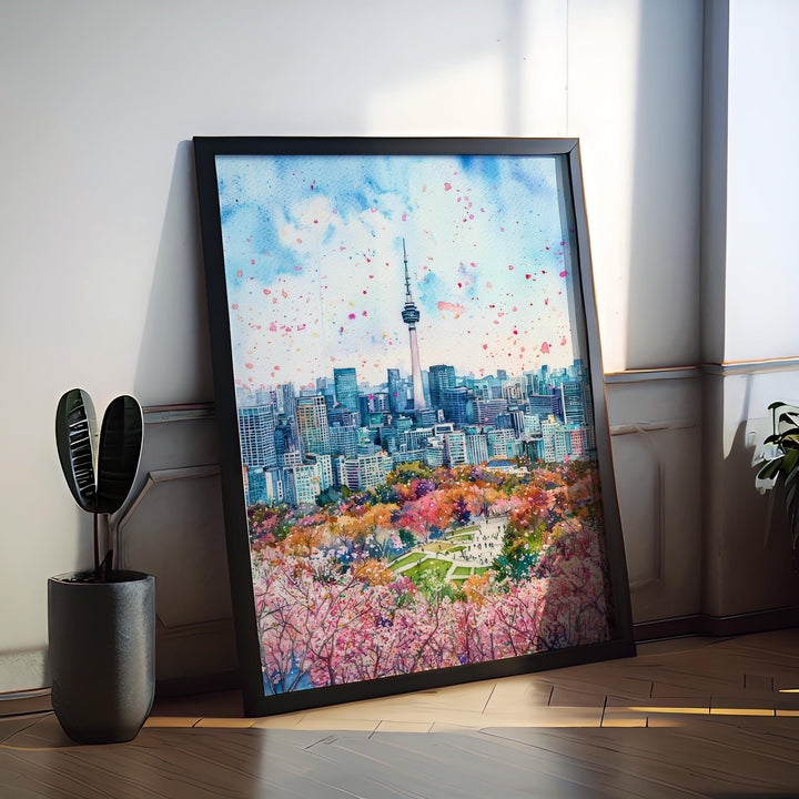 Seoul Watercolor Poster Wall Art Seoul Wall Hanging Home Décor Seoul Gift Art Lovers South Korea Wall Art