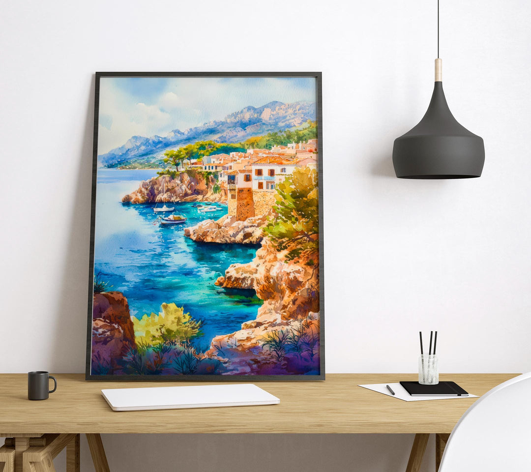 Mallorca Watercolor Poster Wall Art Mallorca Wall Hanging Home Décor Mallorca Gift Art Lovers Spain Wall Art
