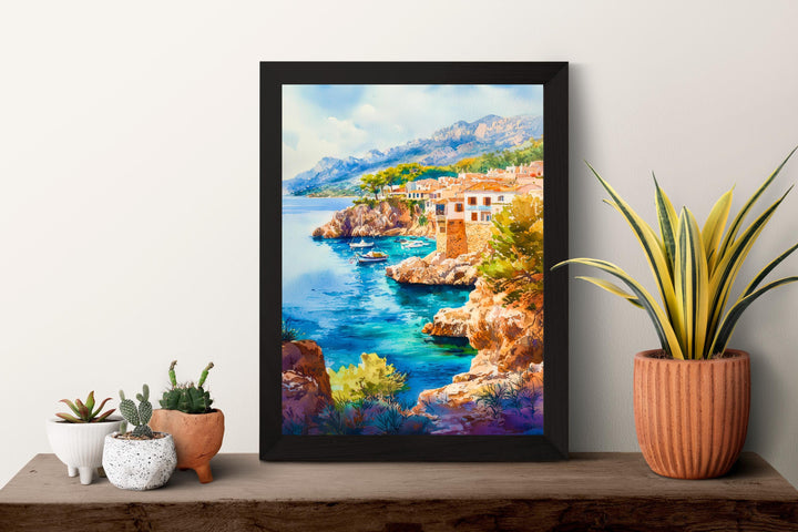 Mallorca Watercolor Poster Wall Art Mallorca Wall Hanging Home Décor Mallorca Gift Art Lovers Spain Wall Art