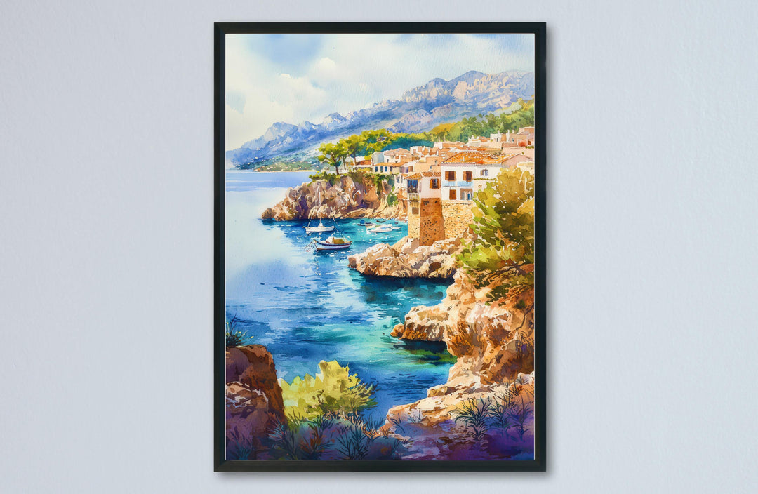 Mallorca Watercolor Poster Wall Art Mallorca Wall Hanging Home Décor Mallorca Gift Art Lovers Spain Wall Art