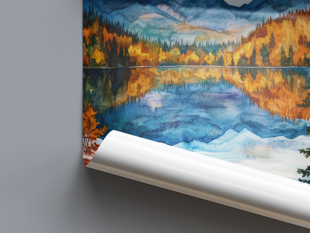 The Adirondacks Watercolor Poster Wall Art The Adirondacks Wall Hanging Home Décor The Adirondacks Gift Art Lovers United States Wall Art
