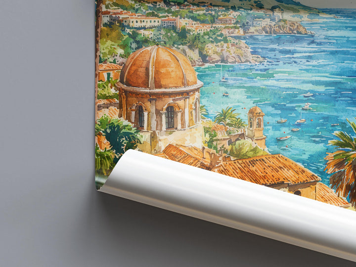 Sicily Watercolor Poster Wall Art Sicily Wall Hanging Home Décor Sicily Gift Art Lovers Italy Wall Art