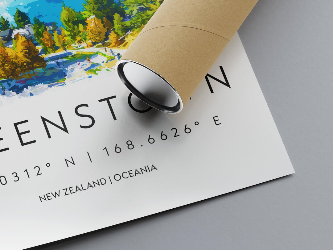 Queenstown Watercolor Poster Wall Art Queenstown Wall Hanging Home Décor Queenstown Gift Art Lovers New Zealand Wall Art