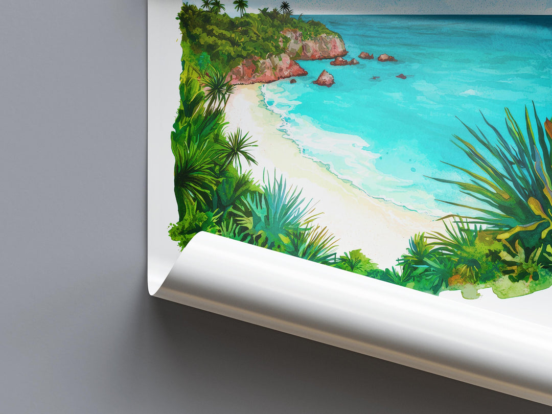 Turks and Caicos Watercolor Poster Wall Art Turks and Caicos Wall Hanging Home Décor Turks and Caicos Gift Art Lovers United Kingdom Art