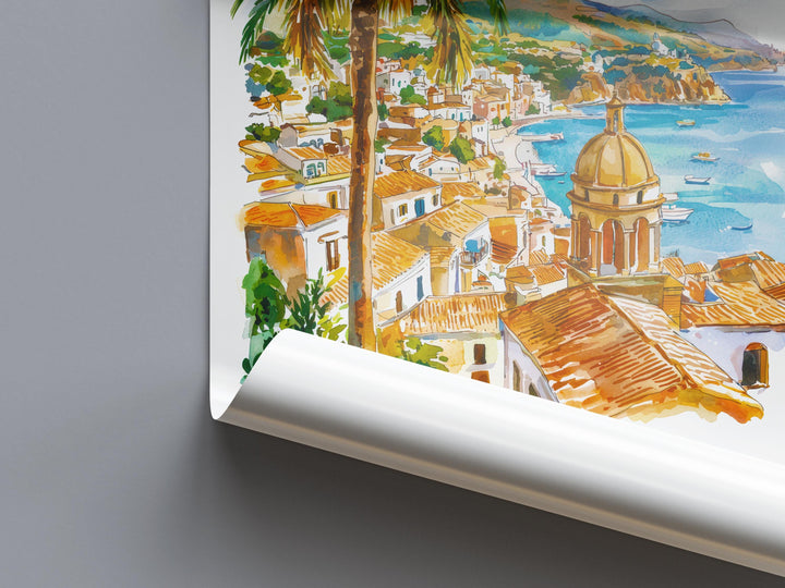 Sicily Watercolor Poster Wall Art Sicily Wall Hanging Home Décor Sicily Gift Art Lovers Italy Wall Art