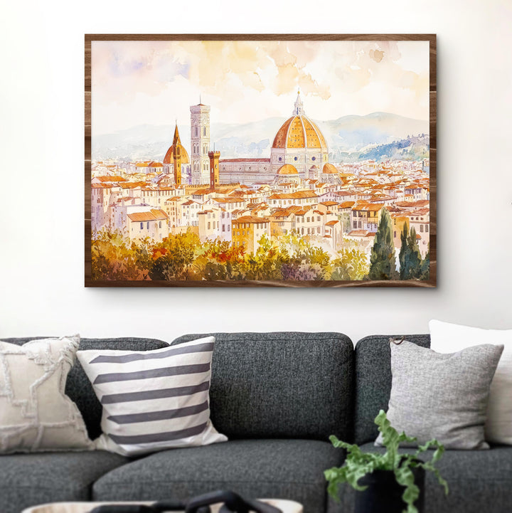 Florence Watercolor Poster Landscape Wall Art Florence Wall Hanging Home Décor Florence Gift Art Lovers Italy Wall Art