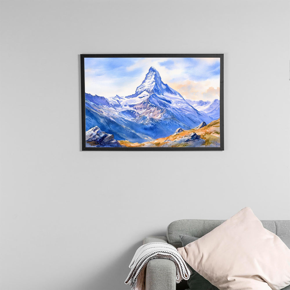 Matterhorn watercolor poster Wall Art Matterhorn Wall Hanging Home Décor Matterhorn Gift Art Lovers Switzerland Wall Art