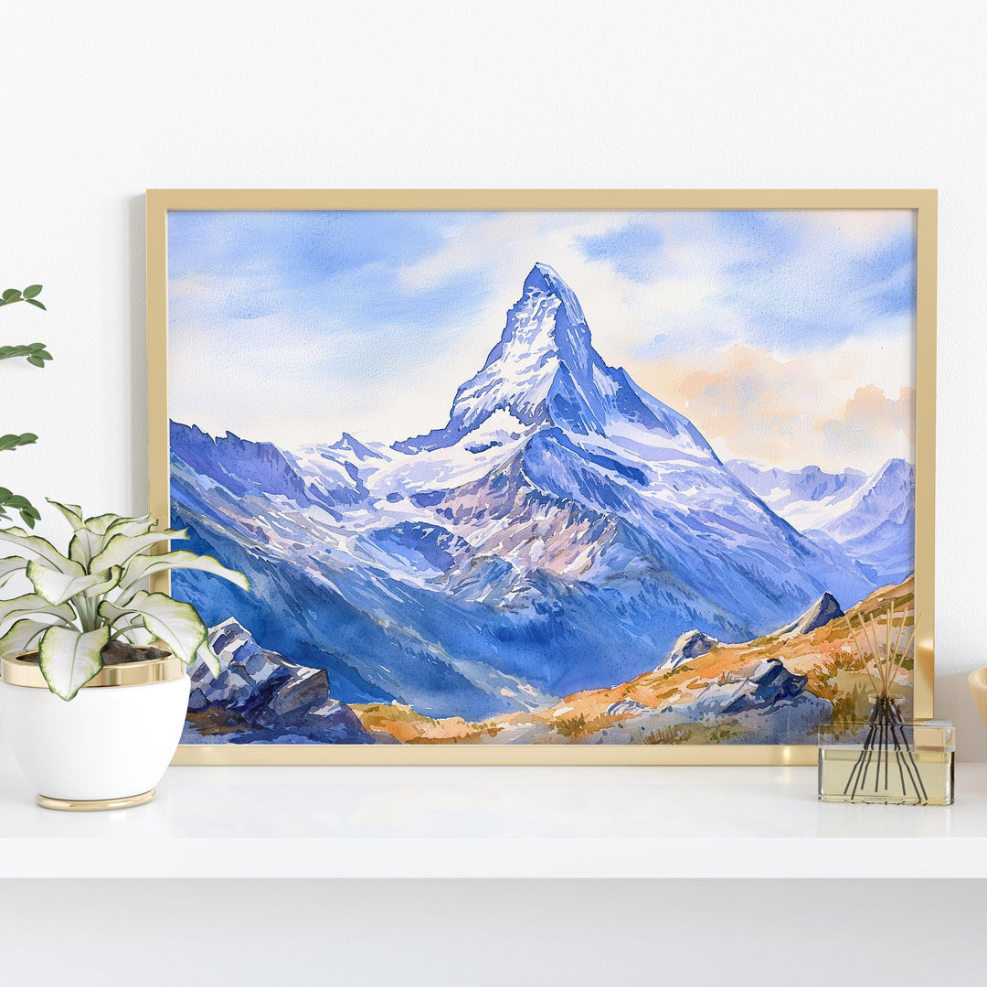 Matterhorn watercolor poster Wall Art Matterhorn Wall Hanging Home Décor Matterhorn Gift Art Lovers Switzerland Wall Art