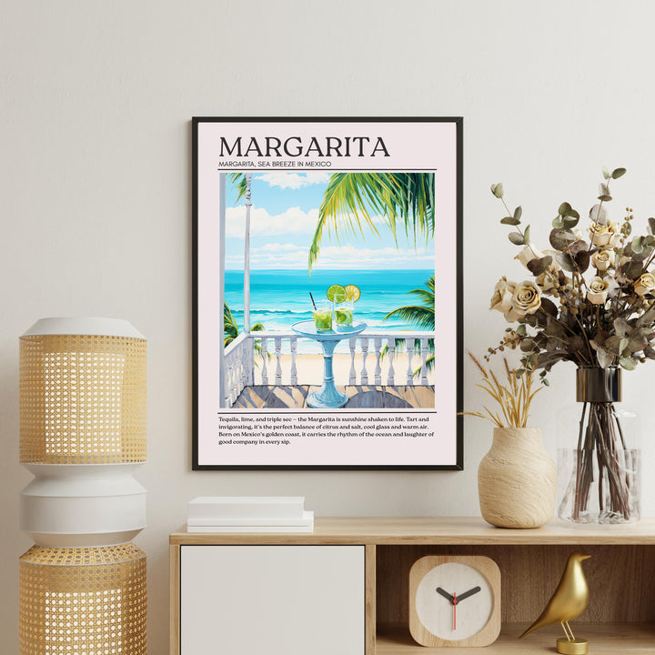Margarita Art Deco Cocktail Print Elegant Drink Poster Bar Wall Art Cocktail Lover Gift Tequila Decor Classic Beverage Artwork