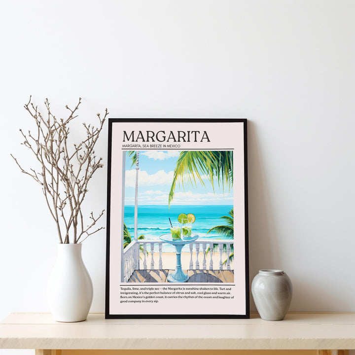 Margarita Art Deco Cocktail Print Elegant Drink Poster Bar Wall Art Cocktail Lover Gift Tequila Decor Classic Beverage Artwork