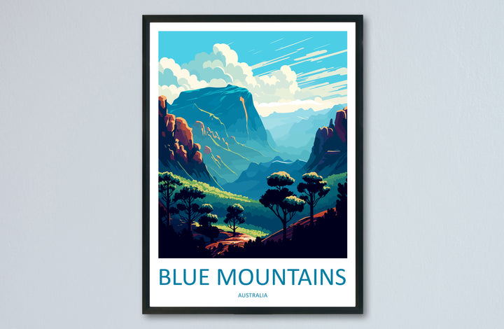 Blue Mountains Australia Travel Poster