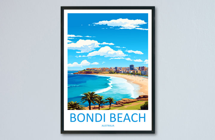 Bondi Beach Australia Travel Poster