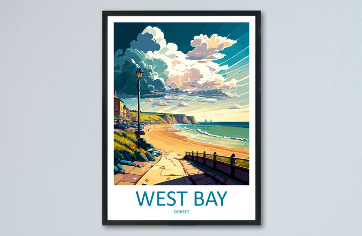West Bay England Travel Poster