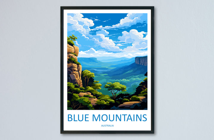 Blue Mountains Australia Travel Poster
