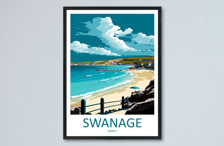 Swanage England Travel Poster