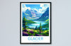 Glacier US National Park Travel Print