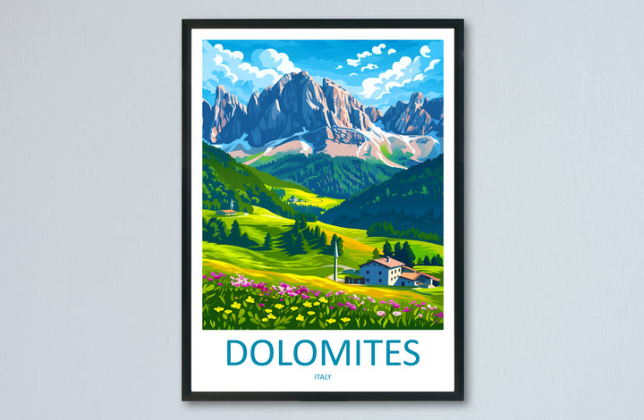 Dolomites Italy Travel Poster