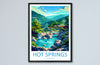 Hot Springs US National Park Travel Print