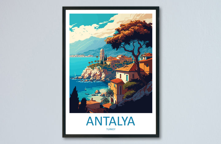 Antalya Turkey Travel Poster
