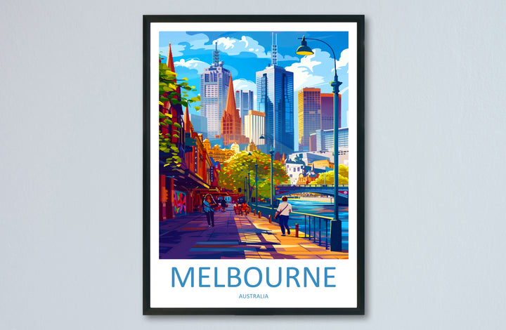 Melbourne Australia Travel Poster