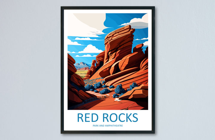 Red Rocks Park And Amphitheatre USA Travel Poster