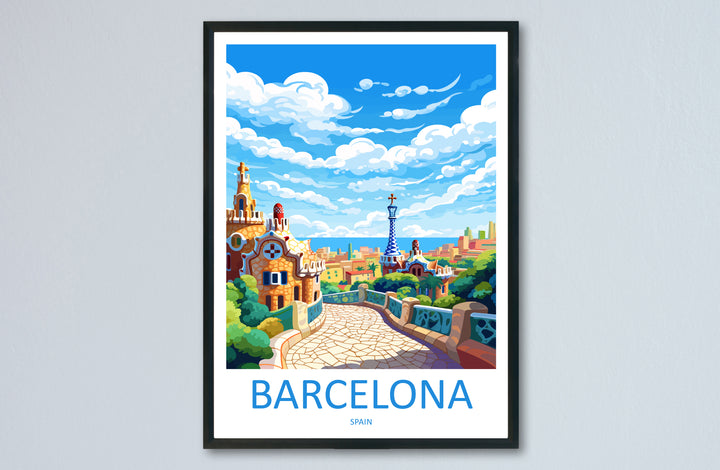 Barcelona Spain Travel Poster