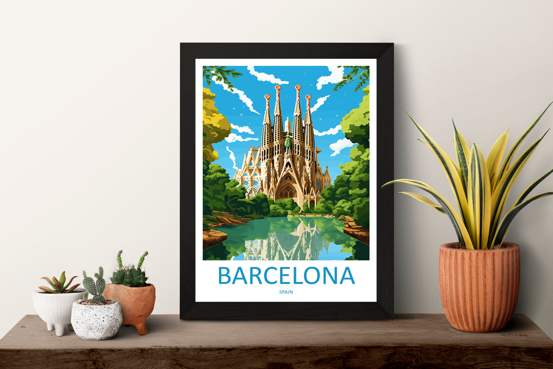 Barcelona Spain Travel Poster
