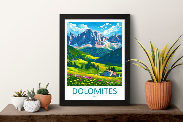 Dolomites Italy Travel Poster