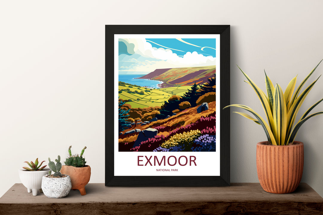 Exmoor England Travel Poster