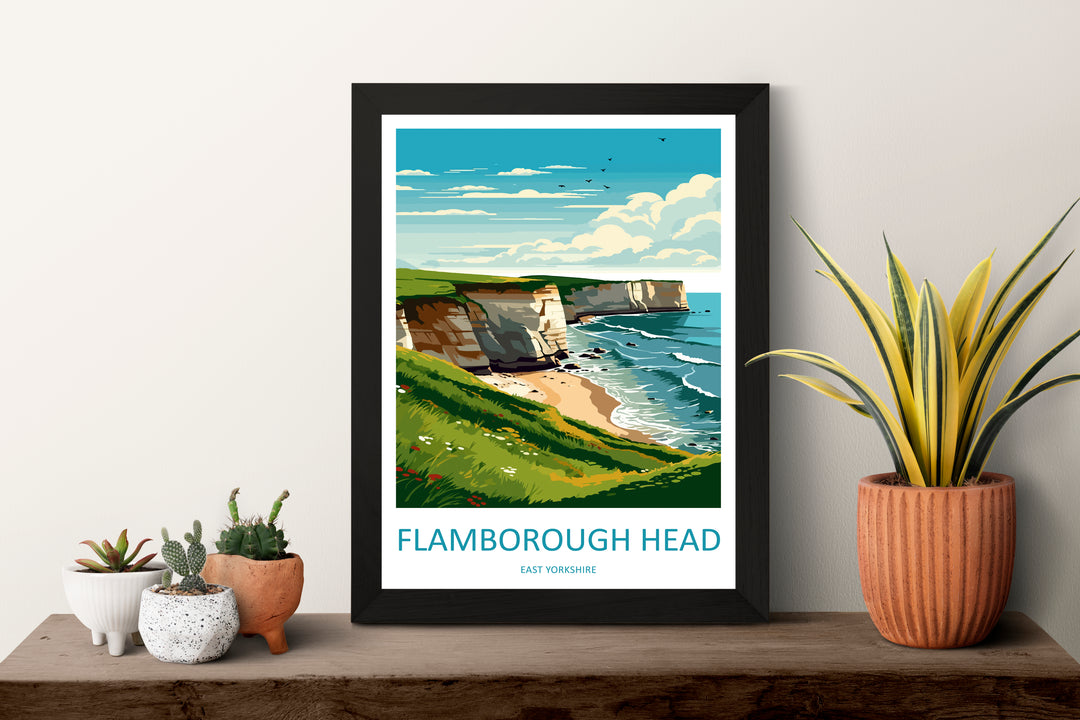 Flamborough England Travel Poster