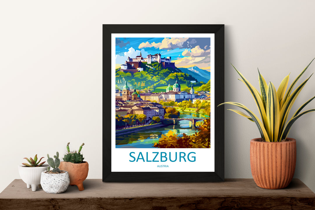 Salzburg Austria Travel Poster