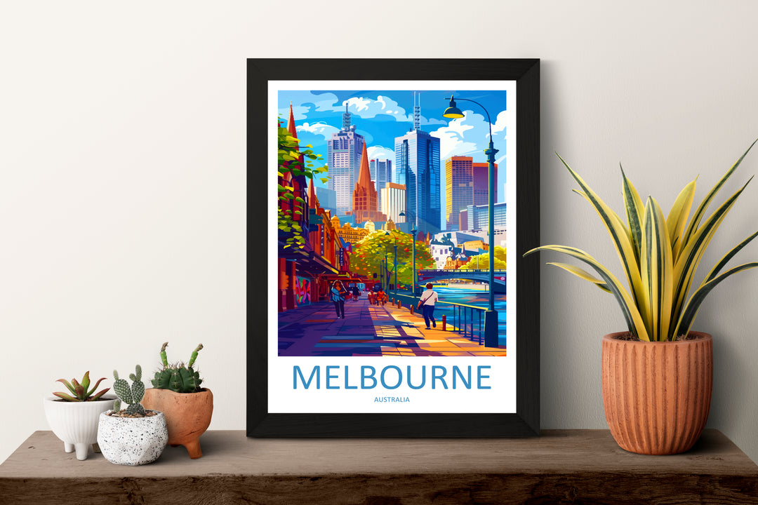 Melbourne Australia Travel Poster