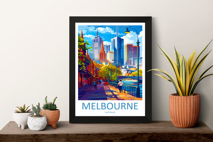 Melbourne Australia Travel Poster
