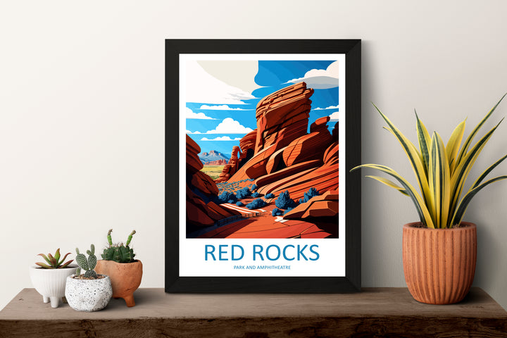 Red Rocks Park And Amphitheatre USA Travel Poster