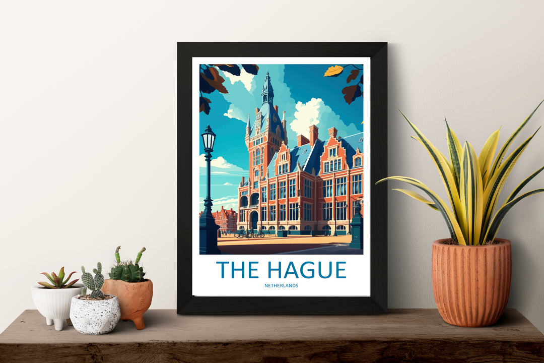 The Hague Netherlands Travel Poster