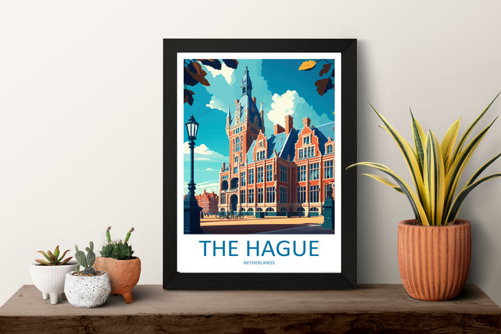The Hague Netherlands Travel Poster