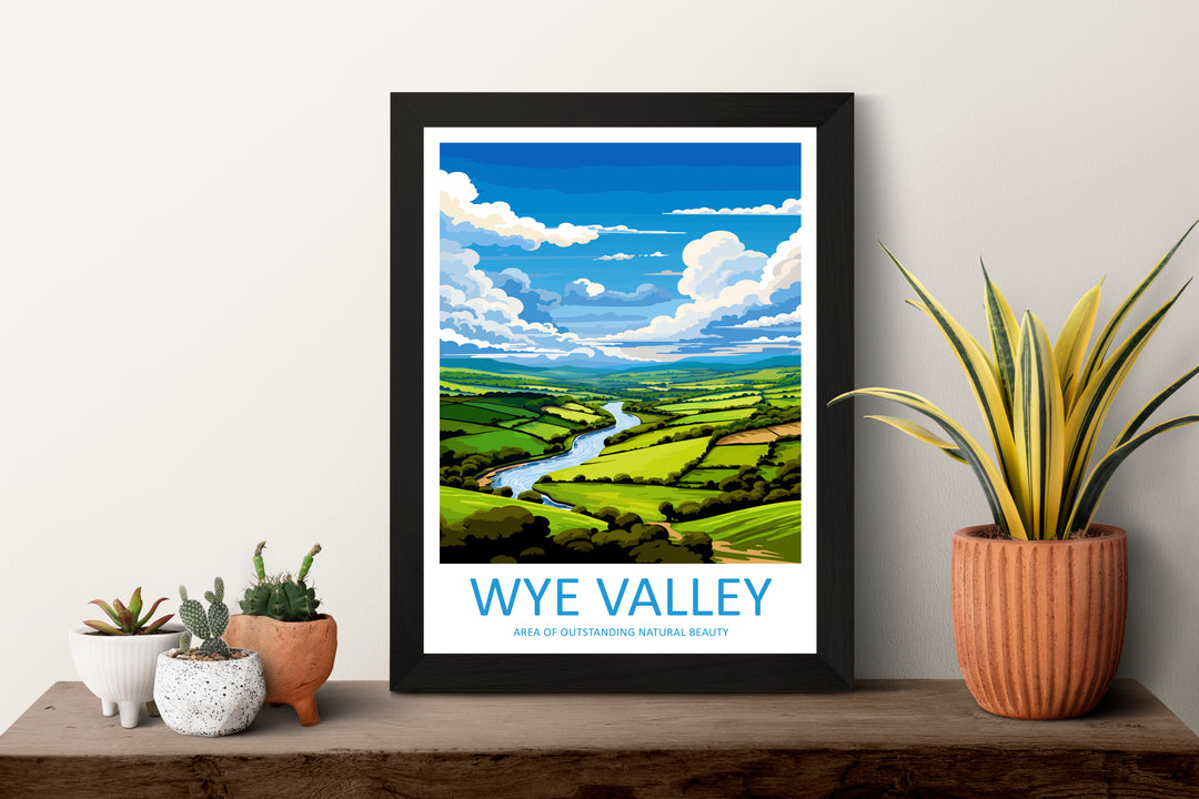 Wye Valley England Travel Poster