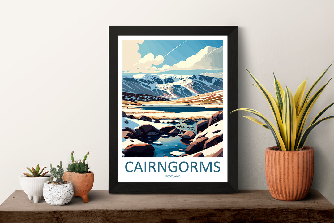 Cairngorms Scotland Travel Poster
