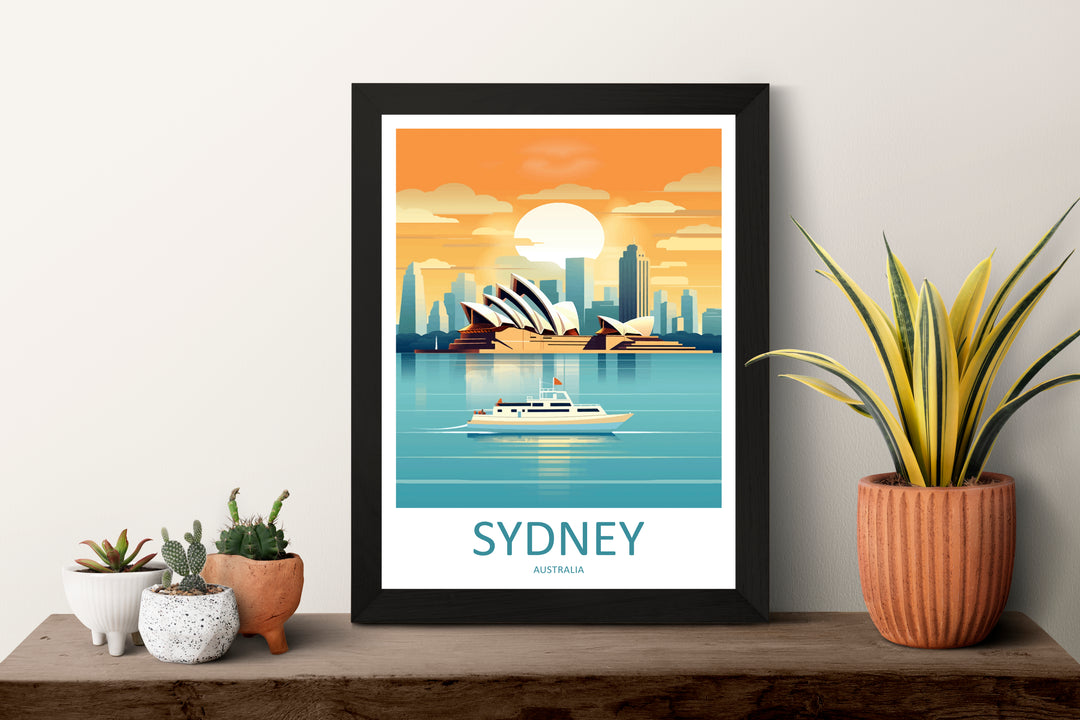 Sydney Opera House Australia Travel Poster